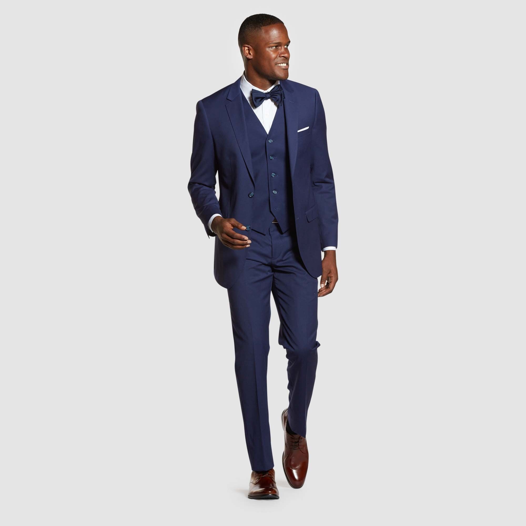 blue dress pants and vest Athletic Fit Stretch Suit Vest