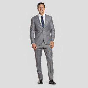 Textured Gray Suit Jacket