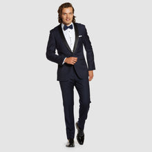 Load image into Gallery viewer, Premium Shawl Lapel Navy Tuxedo Jacket